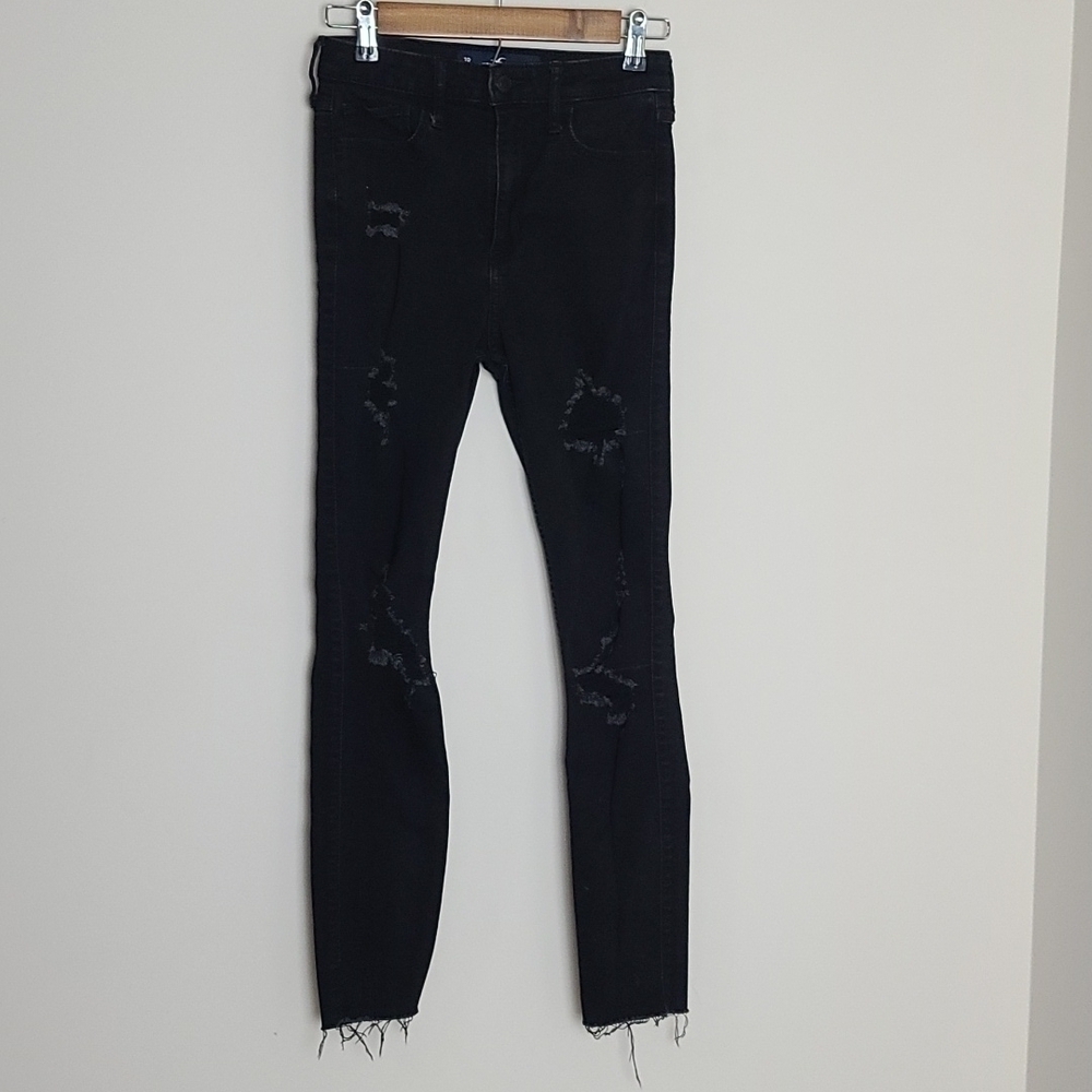 Hollister skinny stretch black jeans